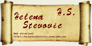 Helena Stevović vizit kartica